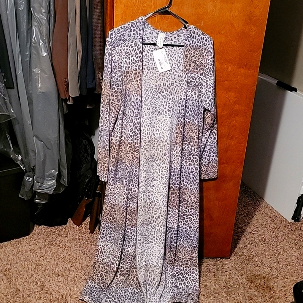 Animal print cardigan
